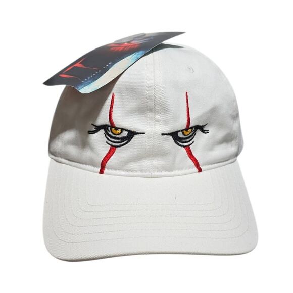 IT Chapter 2 Pennywise Eyes Hat Embroidered Clown Face Horror Cap Adjustable Wht - Picture 1 of 9